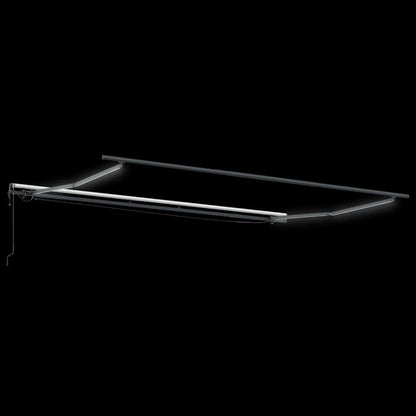 Tenda Retrattile Automatica LED Antracite e Bianco 400x300 cm - homemem39