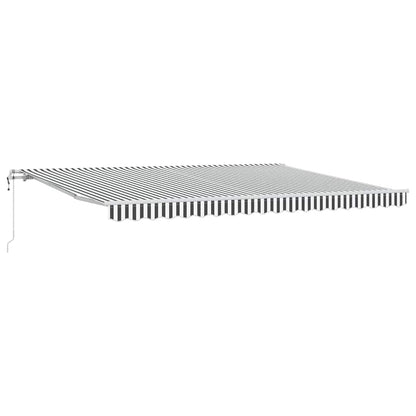 Tenda Retrattile Automatica Antracite e Bianco 450x300 cm