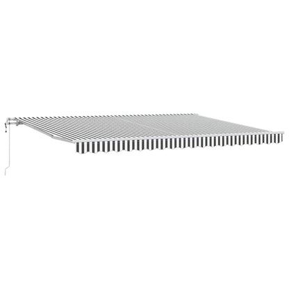 Tenda Retrattile Automatica Antracite e Bianco 450x300 cm