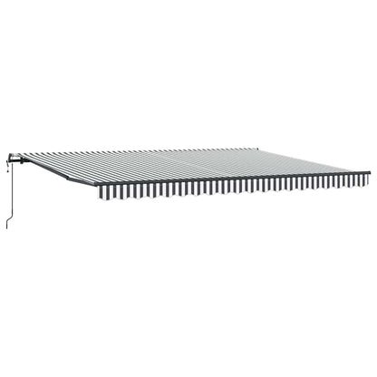 Tenda Retrattile Automatica Antracite e Bianco 450x300 cm