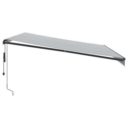 Anthracite and White Automatic Retractable Awning 450x300 cm
