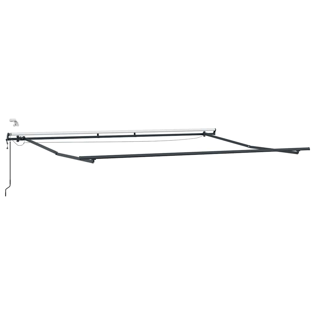 Tenda Retrattile Automatica LED Antracite e Bianco 450x300 cm | homemem39