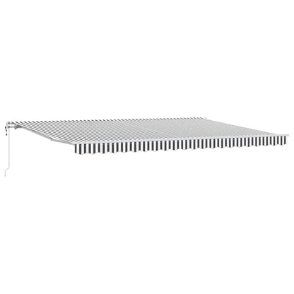 Tenda Sole Retrattile Automatica Antracite e Bianco 500x300 cm