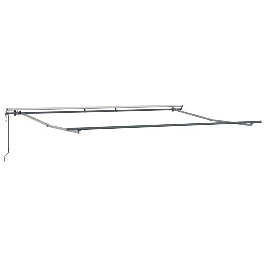 Tenda Sole Retrattile Automatica Antracite e Bianco 500x300 cm