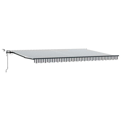 Tenda Retrattile Automatica LED Antracite e Bianco 500x300 cm