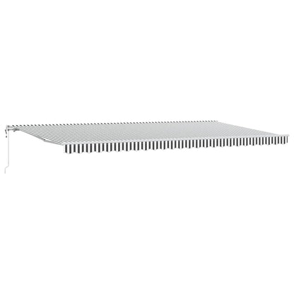 Tenda Sole Retrattile Automatica 600x300 cm Antracite e Bianco
