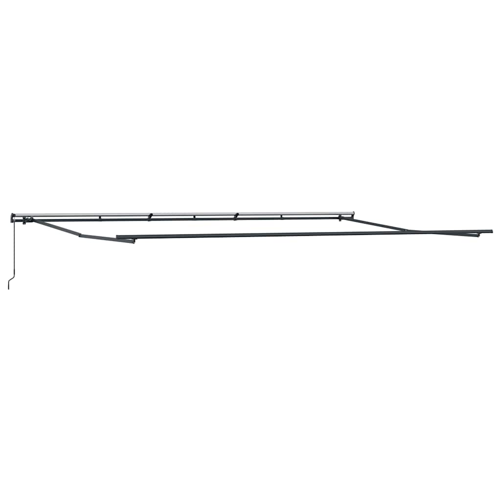 Tenda da Sole Retrattile Manuale Antracite e Bianco 600x300 cm | homemem39
