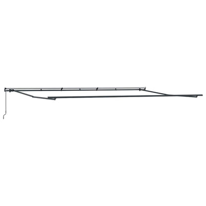 Tenda da Sole Retrattile Manuale Antracite e Bianco 600x300 cm | homemem39