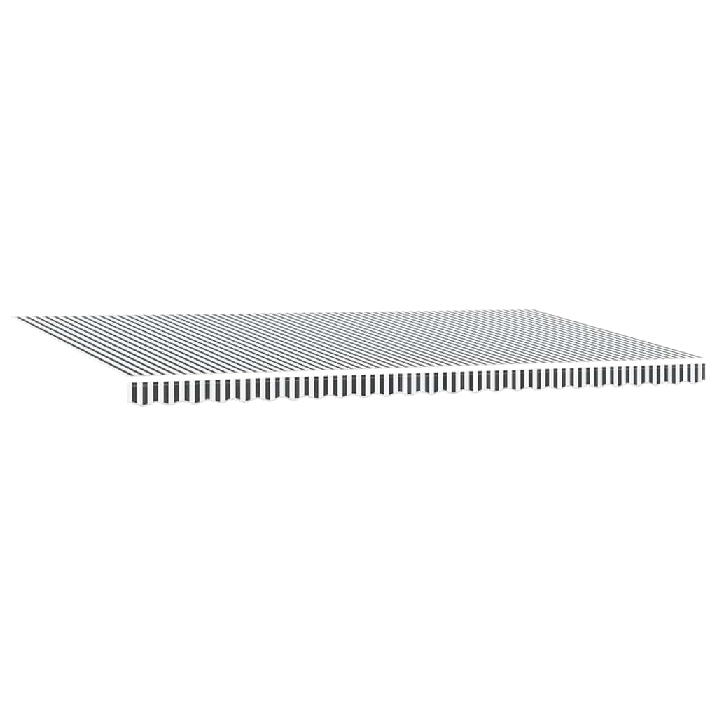 Tenda Retrattile Manuale con LED Antracite e Bianco 600x300 cm | homemem39