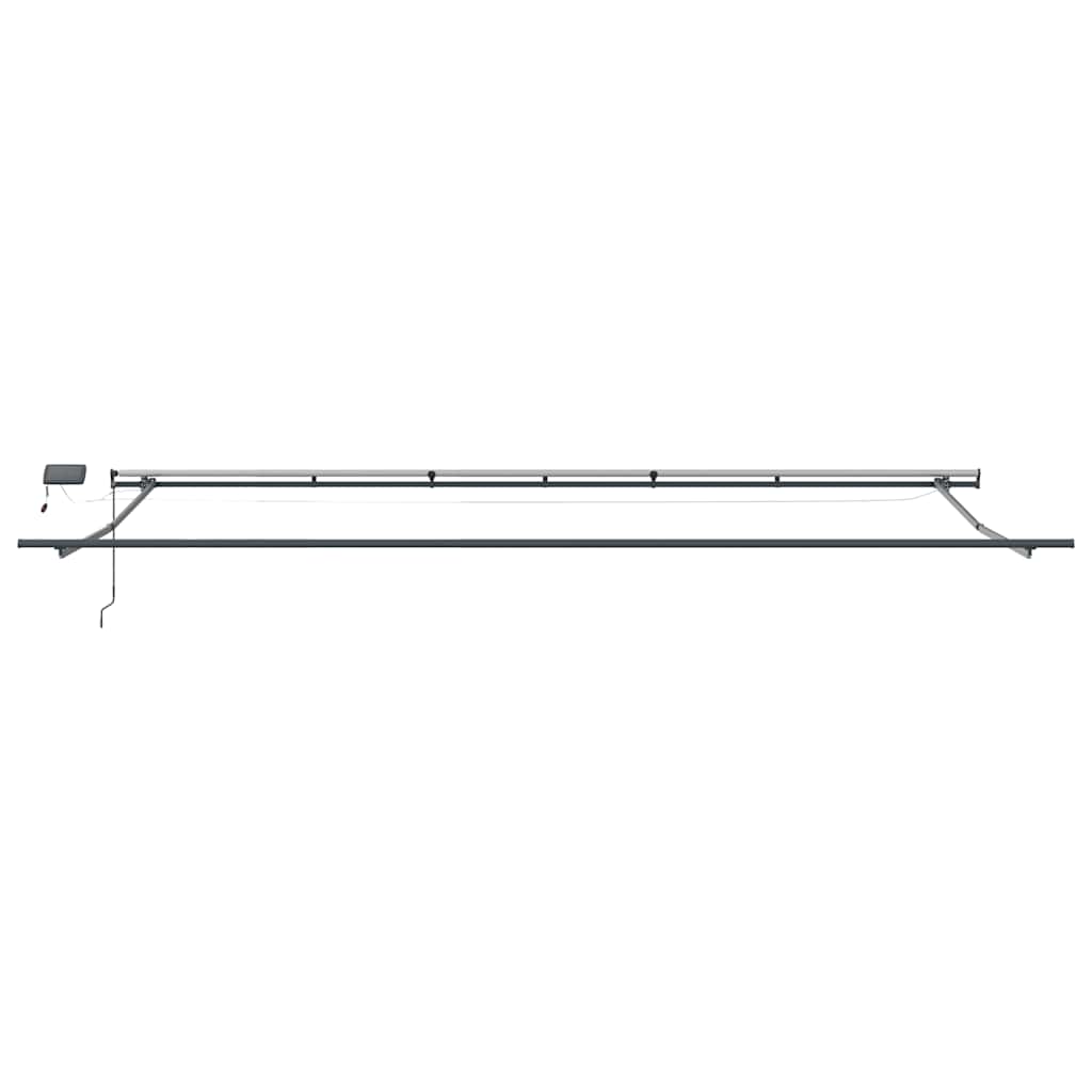 Tenda Retrattile Manuale con LED Antracite e Bianco 600x300 cm | homemem39