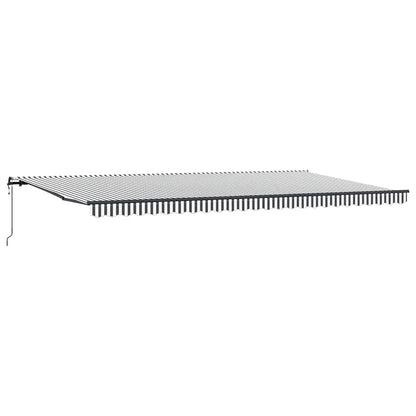 Tenda Retrattile Automatica Antracite e Bianco 600x300 cm