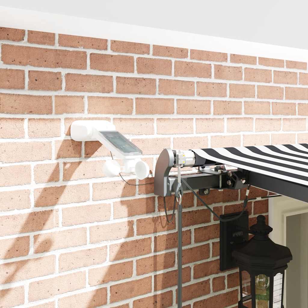 Tenda Retrattile Automatica LED Antracite e Bianco 600x300 cm | homemem39