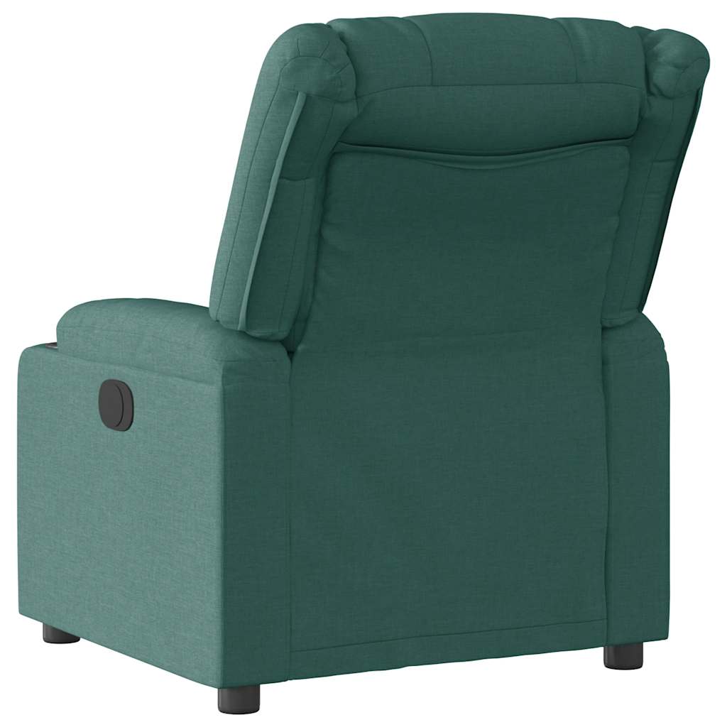 Poltrona Elettrica Reclinabile Verde Scuro in Tessuto