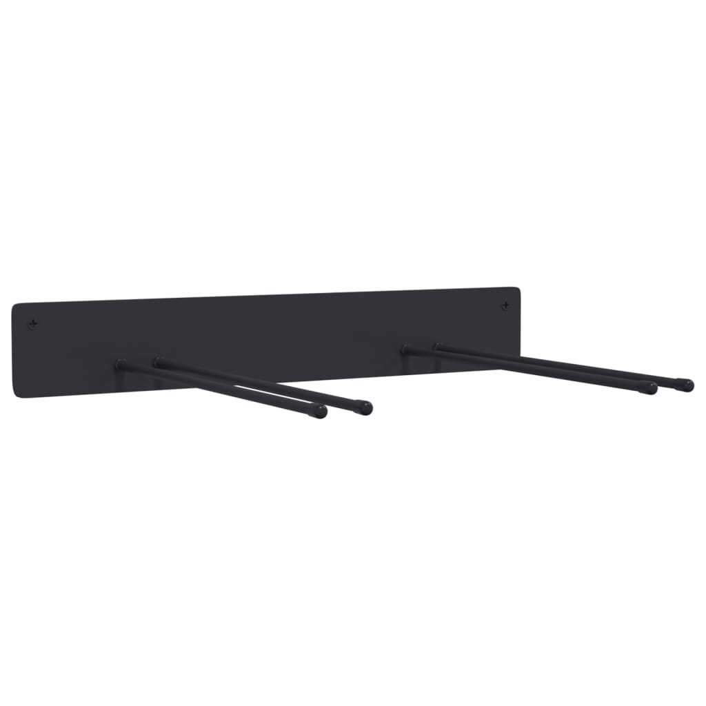 Portautensili da Giardino a Muro Nero in Acciaio | homemem39