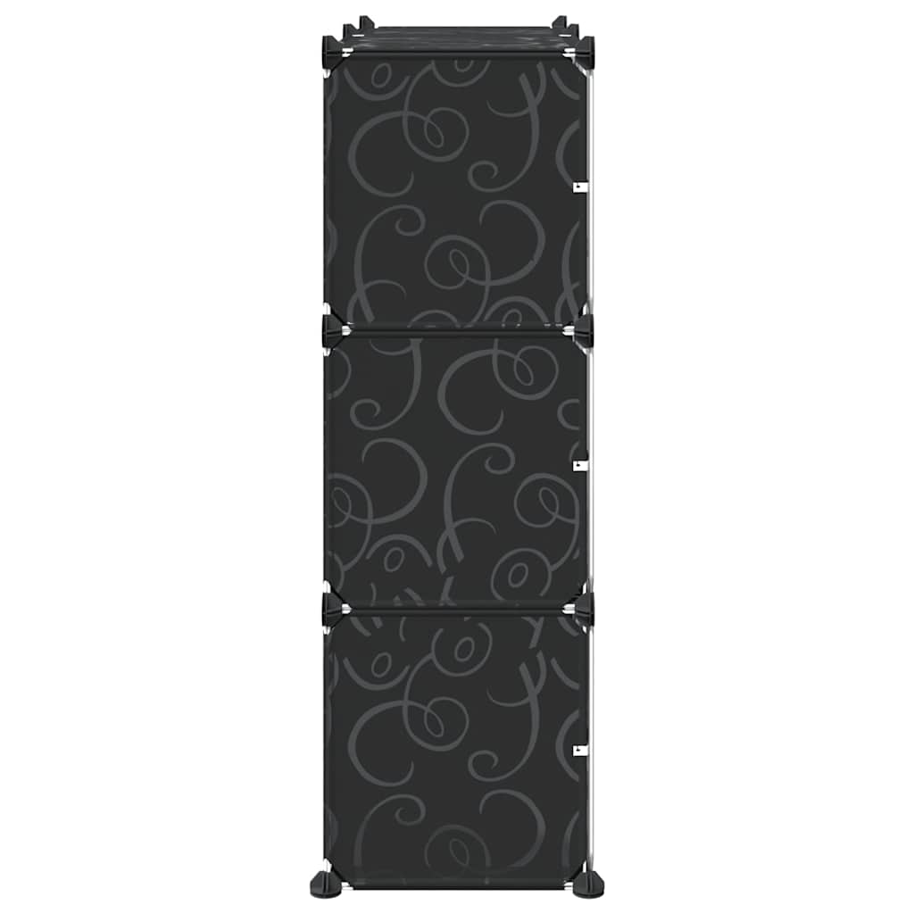 Organizzatore Portaoggetti con 6 Cubi e Ante Trasparenti in PP