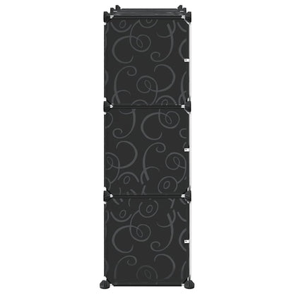 Organizzatore Portaoggetti con 6 Cubi e Ante Trasparenti in PP