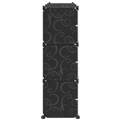 Organizzatore Portaoggetti con 9 Cubi e Ante Trasparenti in PP