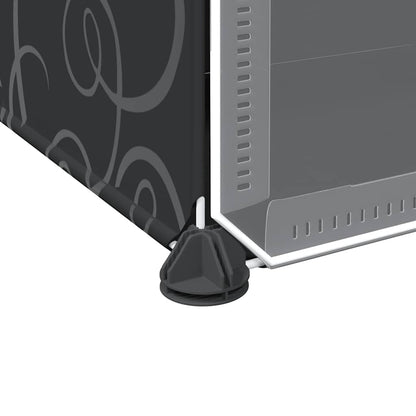 Organizzatore Portaoggetti con 8 Cubi e Ante Trasparenti in PP