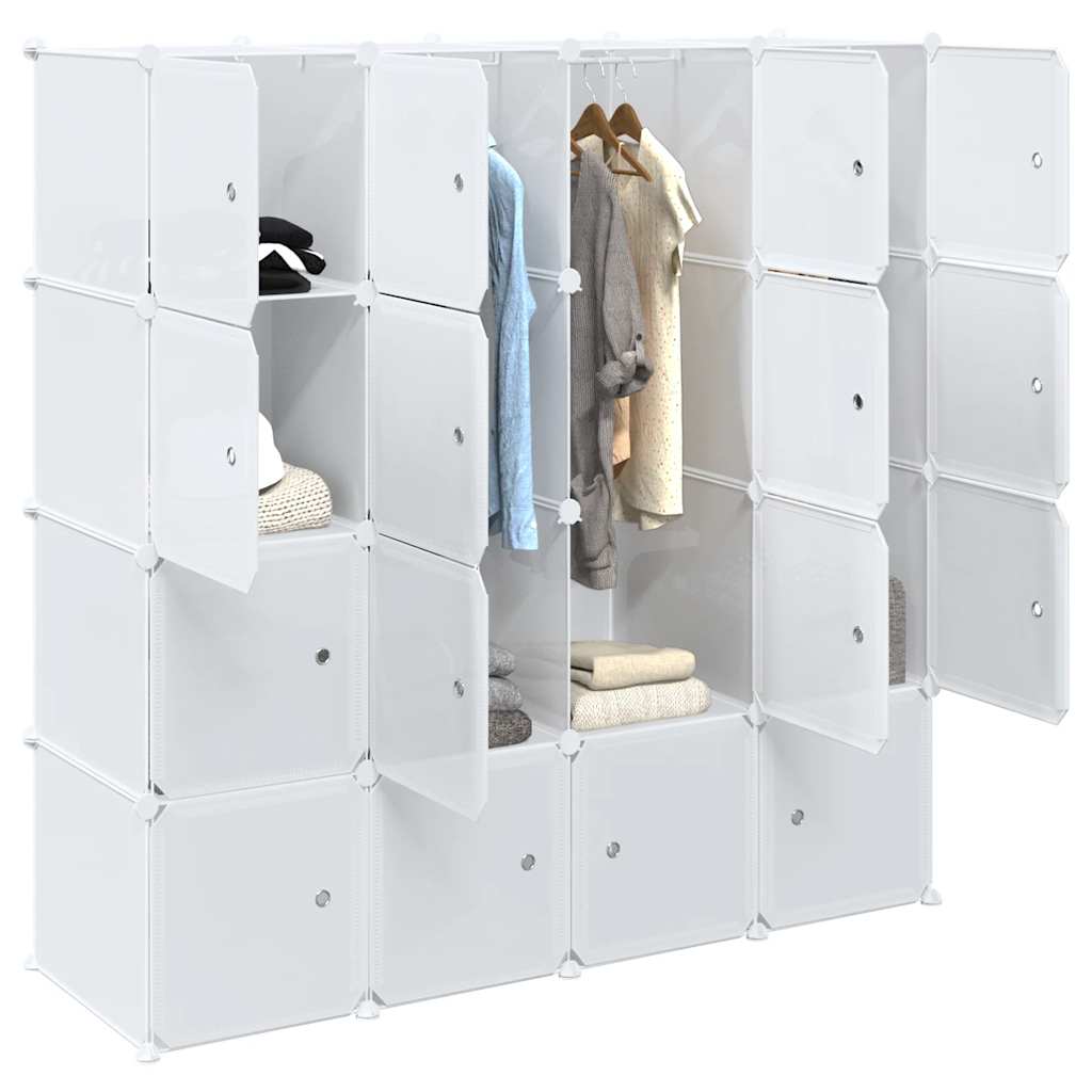 Organizzatore Portaoggetti con 16 Cubi e Aste per Appendere PP | homemem39