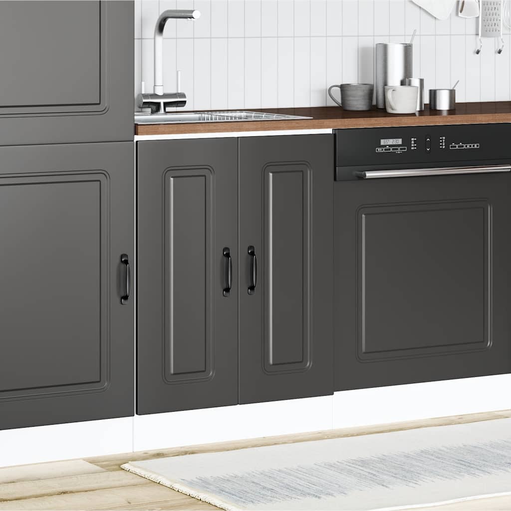 Mobile base lavello Kalmar Nero 60x46x81,5 cm in Truciolato - homemem39