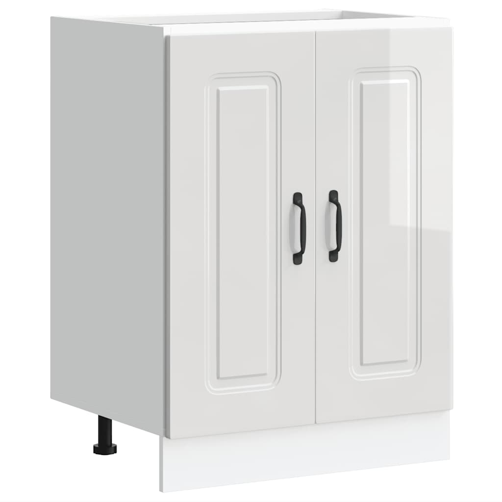 Mobile base lavello Kalmar Bianco Lucido 60x46x81,5 cm | homemem39
