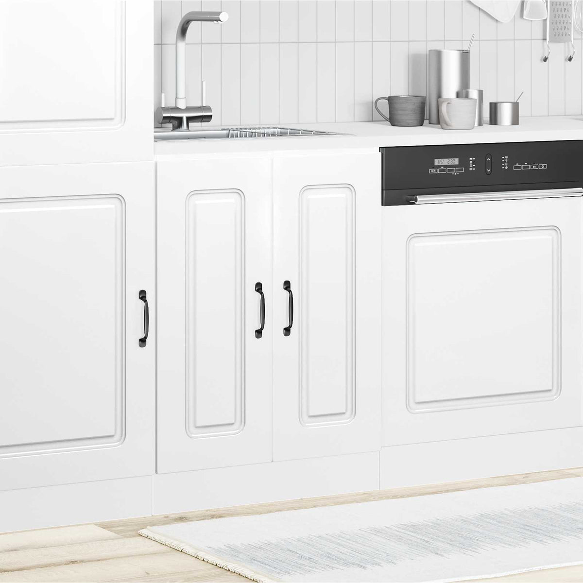 Mobile base lavello Kalmar Bianco Lucido 60x46x81,5 cm