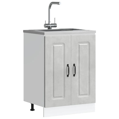 Mobile base lavello Kalmar Grigio Cemento 60x46x81,5 cm