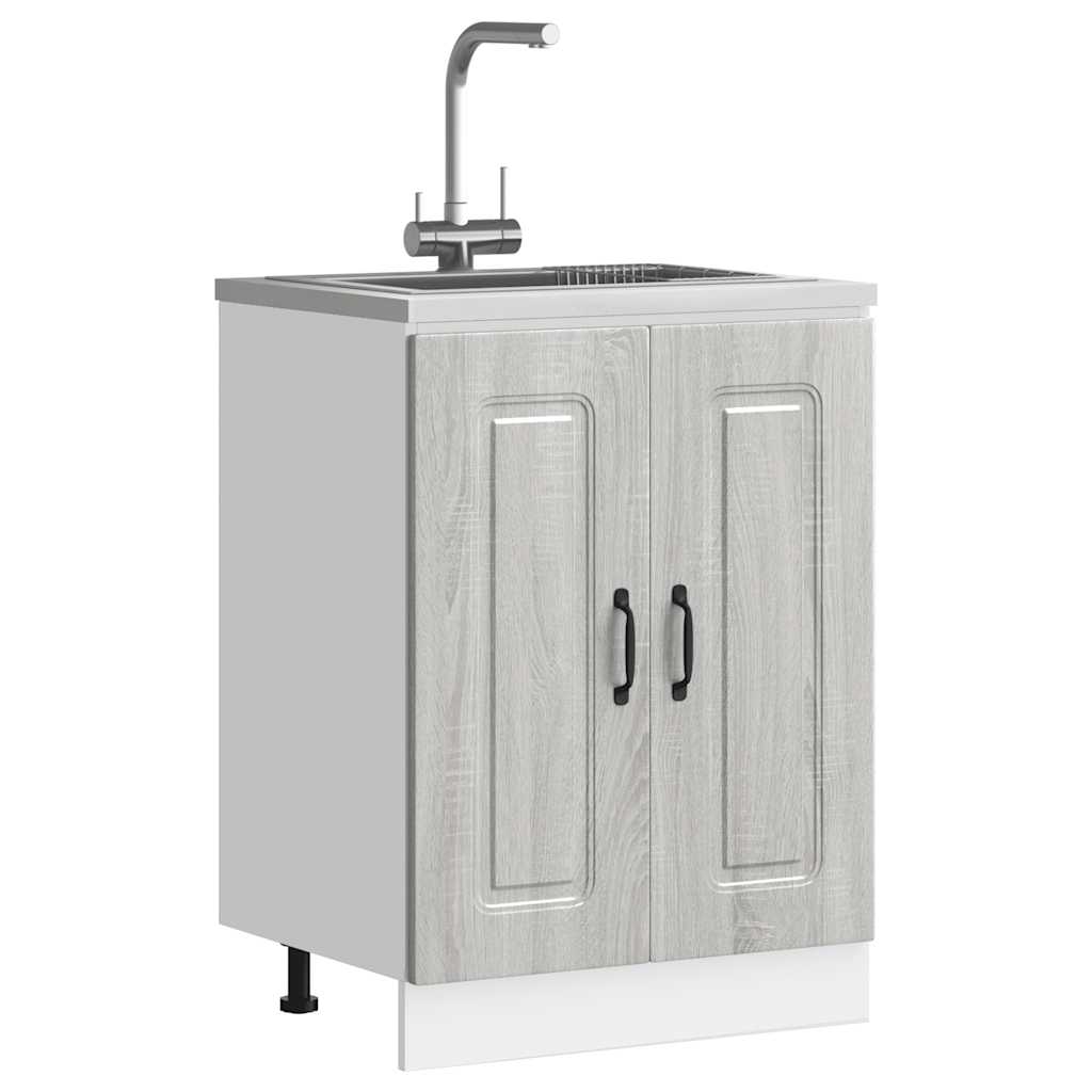 Mobile base lavello Kalmar Grigio Sonoma 60x46x81,5 cm | homemem39