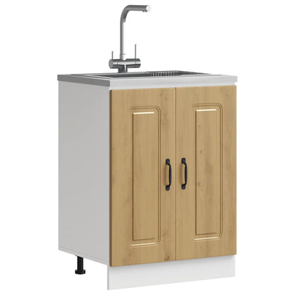 Mobile base lavello Kalmar Rovere Artigianale 60x46x81,5 cm | homemem39