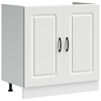 Mobile base lavello Kalmar Bianco 80x46x81,5 cm in Truciolato | homemem39