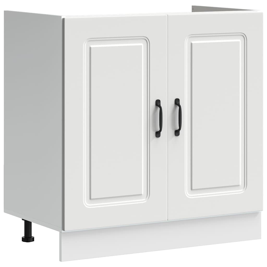 Mobile base lavello Kalmar Bianco 80x46x81,5 cm in Truciolato