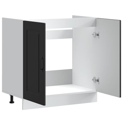 Mobile base lavello Kalmar Nero 80x46x81,5 cm in Truciolato