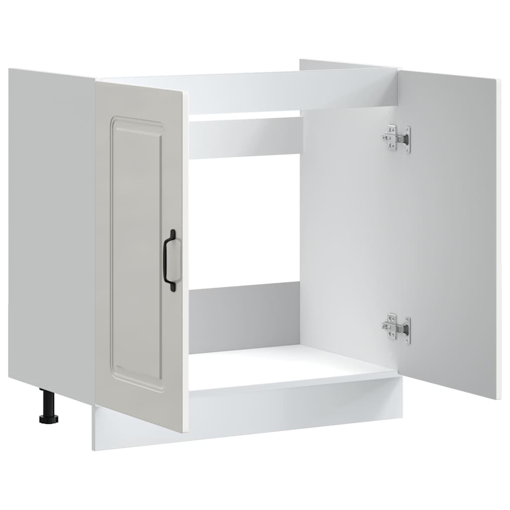 Mobile base lavello Kalmar Bianco Lucido 80x46x81,5 cm