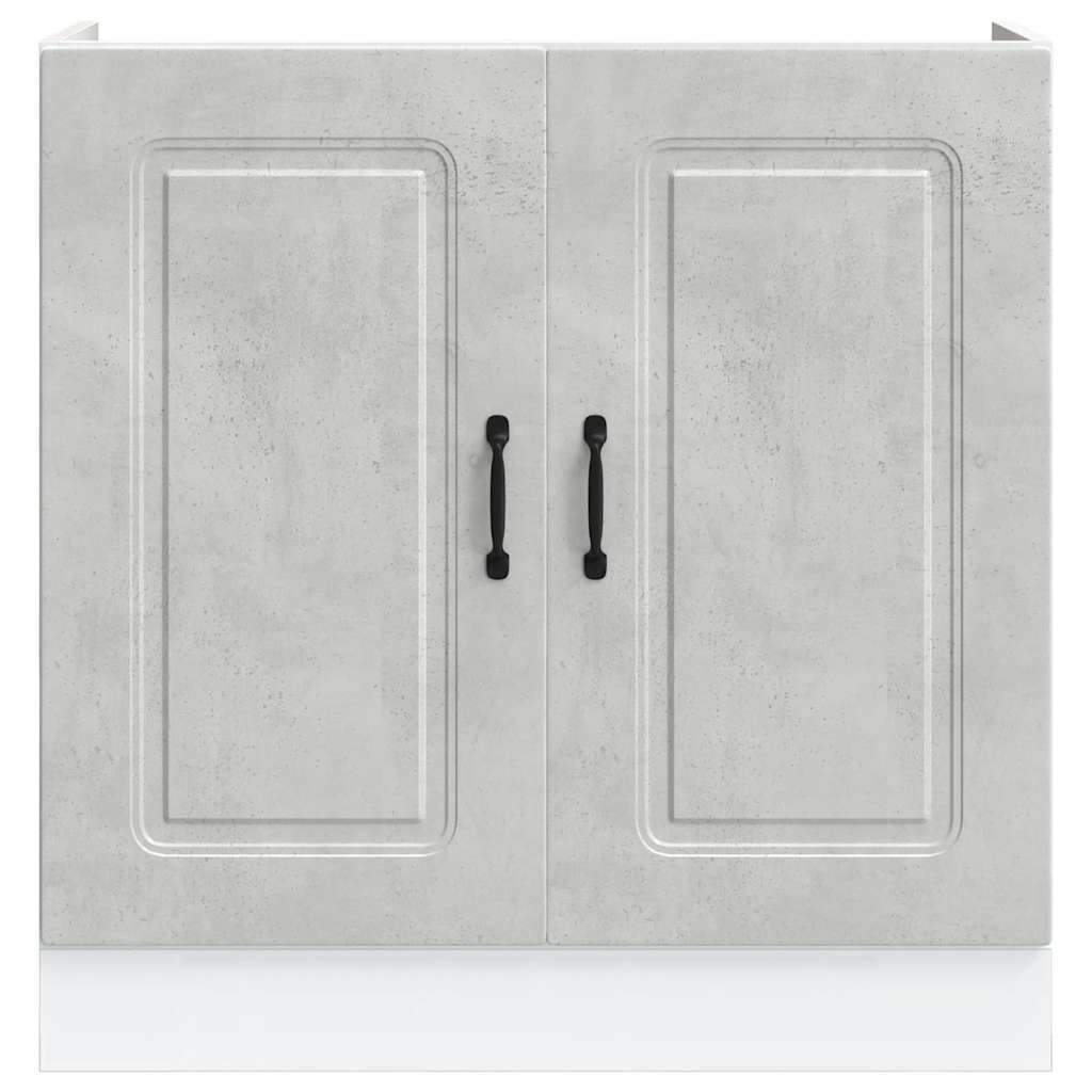 Mobile base lavello Kalmar Grigio Cemento 80x46x81,5 cm