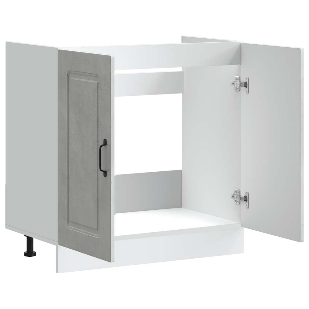 Mobile base lavello Kalmar Grigio Cemento 80x46x81,5 cm
