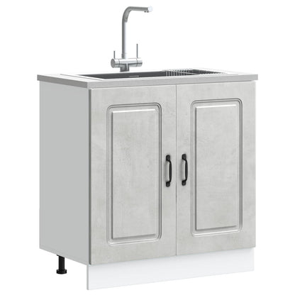 Mobile base lavello Kalmar Grigio Cemento 80x46x81,5 cm