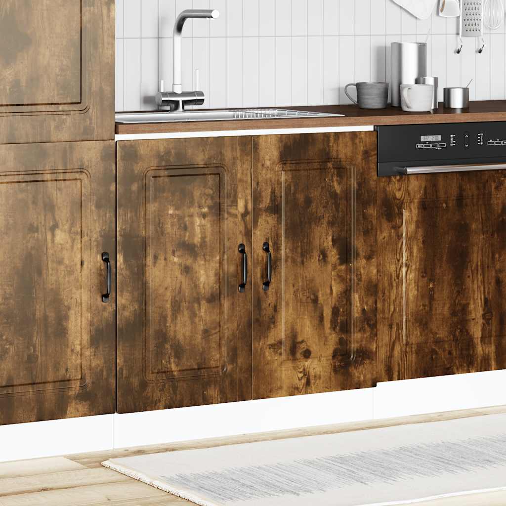 Mobile base lavello Kalmar Rovere Fumo 80x46x81,5 cm Truciolato | homemem39