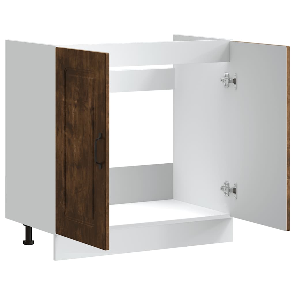 Mobile base lavello Kalmar Rovere Fumo 80x46x81,5 cm Truciolato