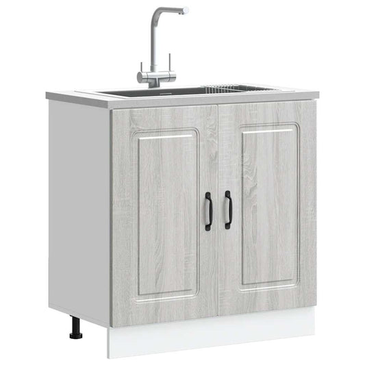Mobile base lavello Kalmar Grigio Sonoma 80x46x81,5 cm | homemem39