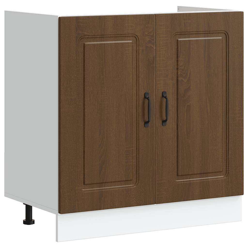 Mobile base lavello Kalmar Rovere Marrone 80x46x81,5 cm | homemem39