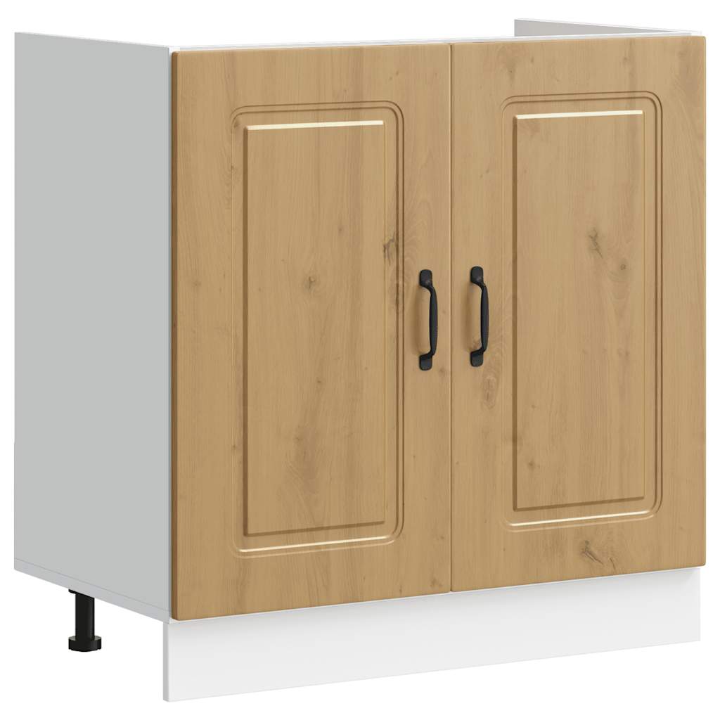 Mobile base lavello Kalmar Rovere Artigianale 80x46x81,5 cm
