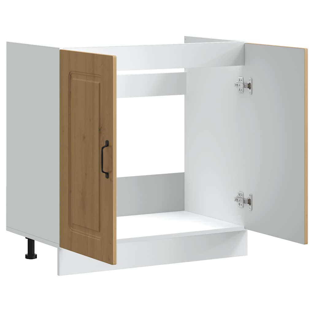 Mobile base lavello Kalmar Rovere Artigianale 80x46x81,5 cm
