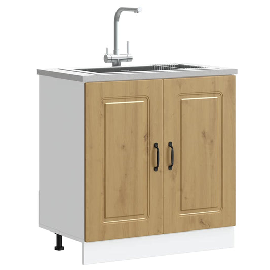 Mobile base lavello Kalmar Rovere Artigianale 80x46x81,5 cm | homemem39