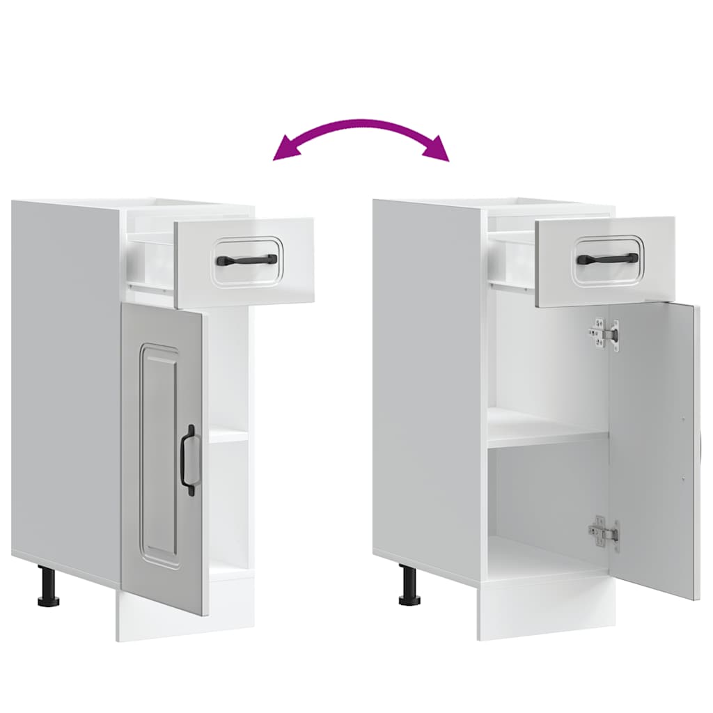 Base da Cucina Kalmar Bianco Lucido in Legno Multistrato | homemem39