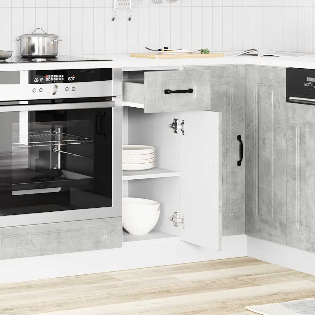 Base da Cucina Kalmar Grigio Cemento in Legno Multistrato | homemem39