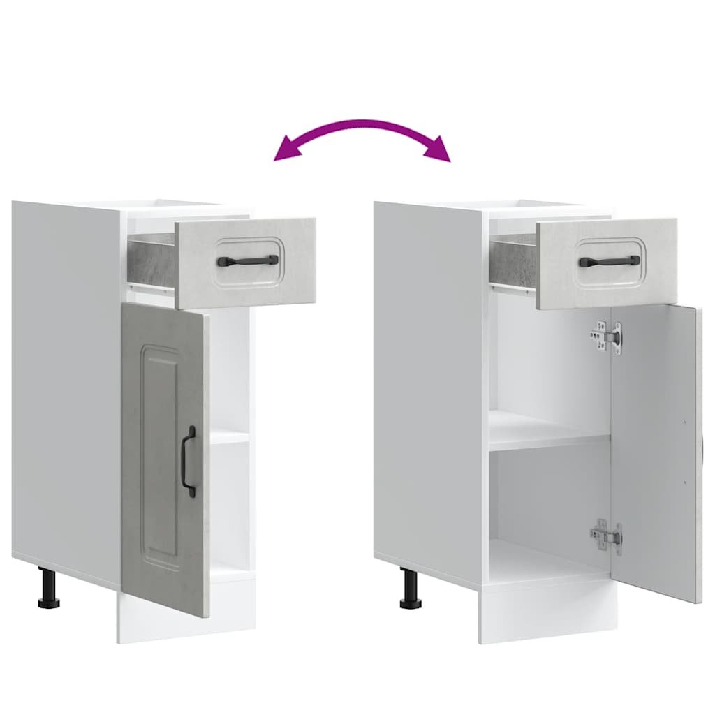 Base da Cucina Kalmar Grigio Cemento in Legno Multistrato | homemem39