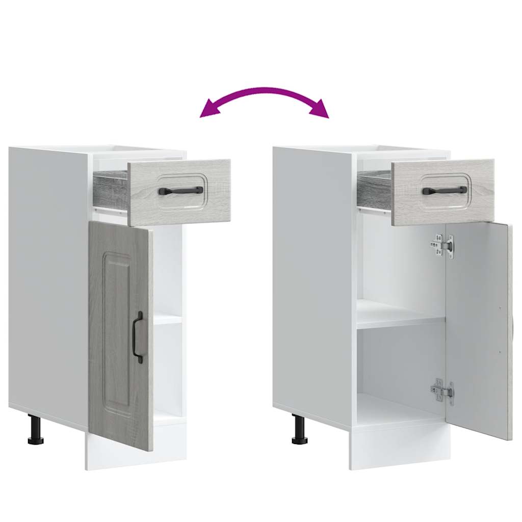 Base da Cucina Kalmar Grigio Sonoma in Legno Multistrato | homemem39