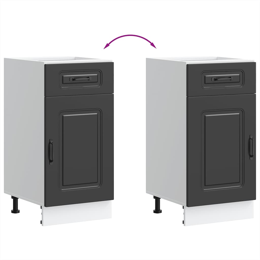 Base da Cucina Kalmar Nero in Legno Multistrato | homemem39