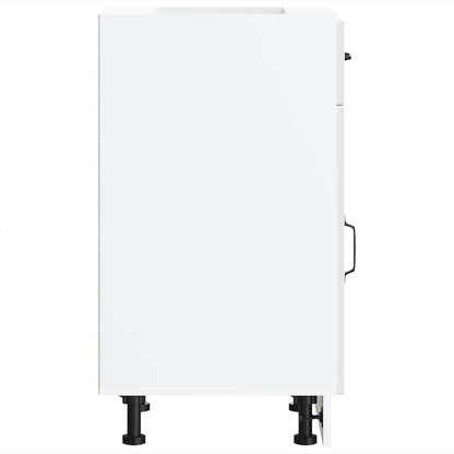 Base da Cucina Kalmar Bianco Lucido in Legno Multistrato - homemem39