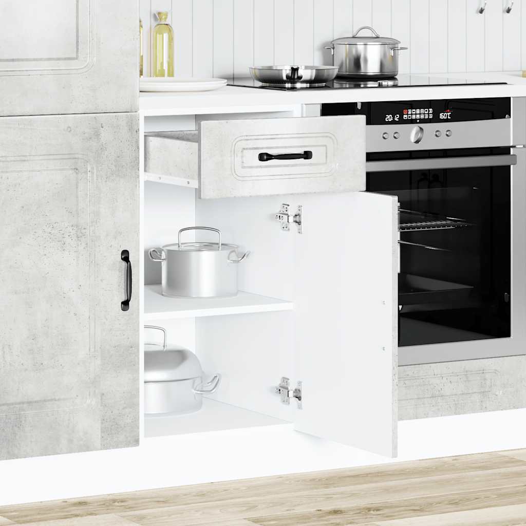 Base da Cucina Kalmar Grigio Cemento in Legno Multistrato | homemem39